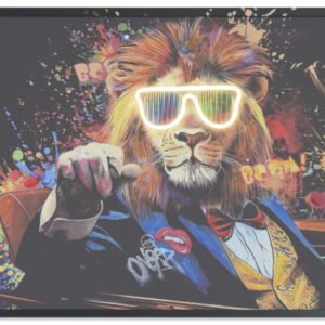 Quadro LED tela 93x3x63 Pitturato a mano