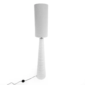 Lampada da Terra Ceramica e Lino 30x30