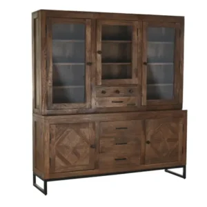 Vetrina Teak Metal 160x40x175