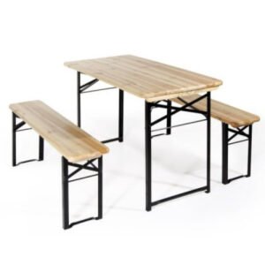 Set Birreria in Legno 1 Tavolo 2 Panche