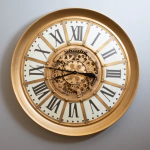 Orologio da Parete Ferro MOVIMENTO DORATO 90x90