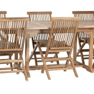 Set Tavolo +8 sedie Teak 180x100x75