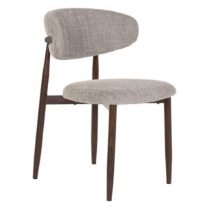 Sedia Metallo Poliestere Finto Legno