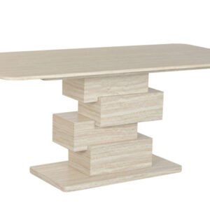 Tavolo Granito MDF 180x90x75 Finto Marmo Beige