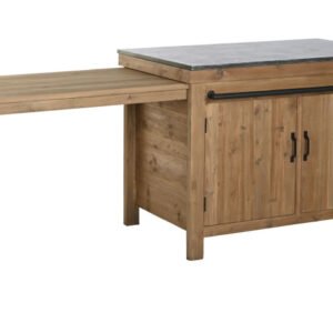 Isola Cucina Estendibile in Abete 120x75x90